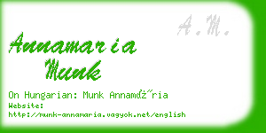 annamaria munk business card